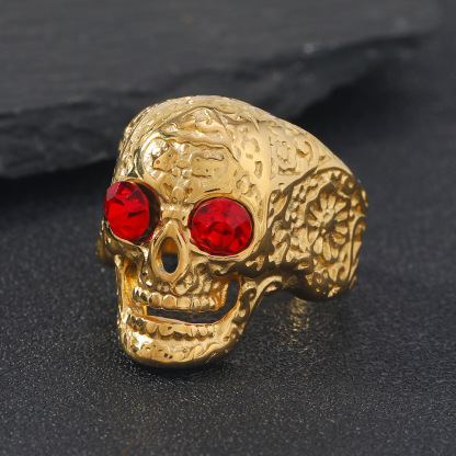 Rock skull ring