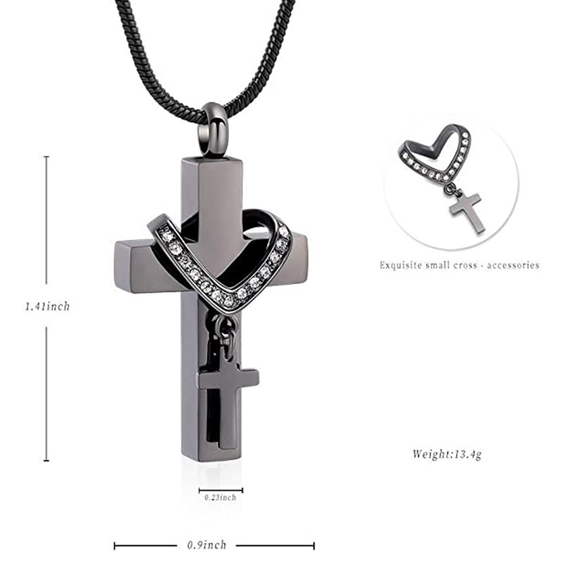 Cross necklace (can hold ashes/perfume)