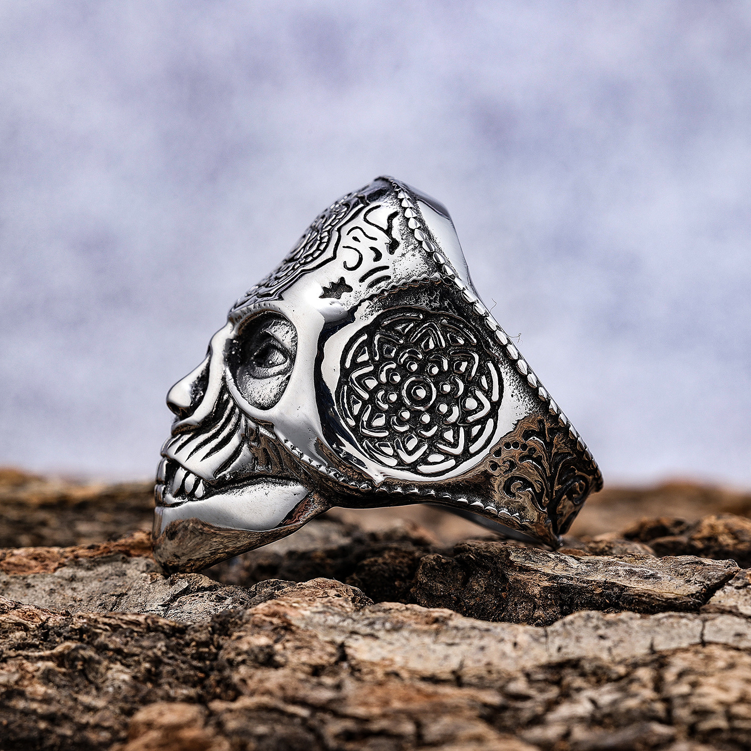 Carved Mask Ring
