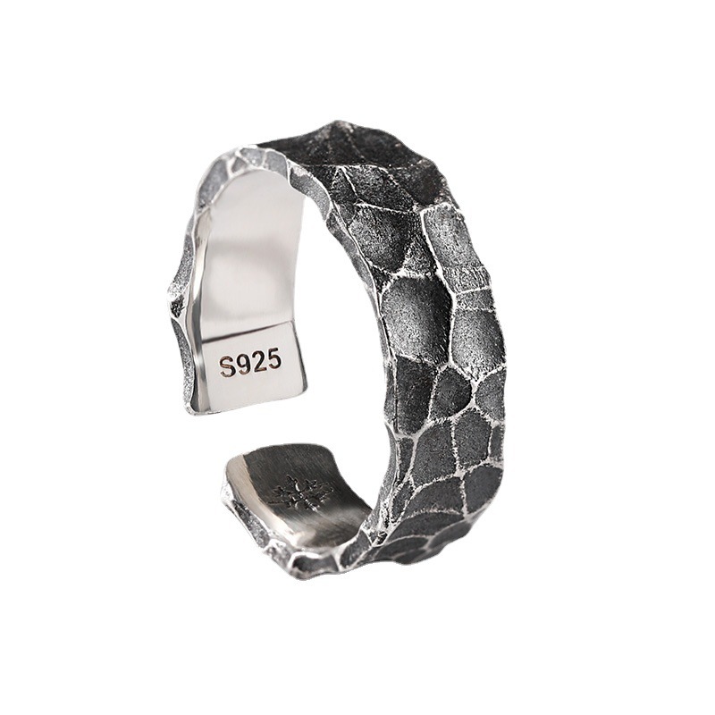 Sterling Silver Forged Textured Ring