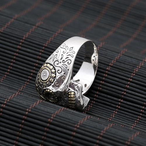 Sterling Silver Sugar Skull Ring - Viking Jewelry - Urcsilver