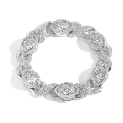 Infinity Eyes 8-shaped bracelet inlaid with zircon