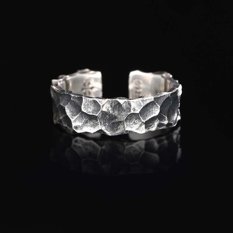 Sterling Silver Forged Textured Ring