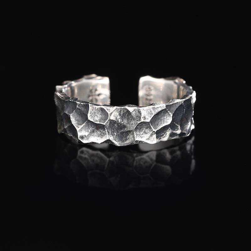 Sterling Silver Forged Textured Ring