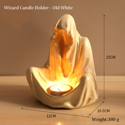 Halloween skull candlestick