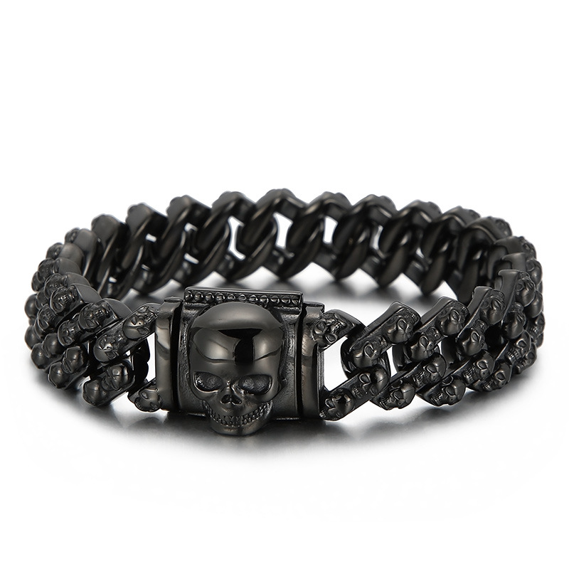 Men's skull bracelet