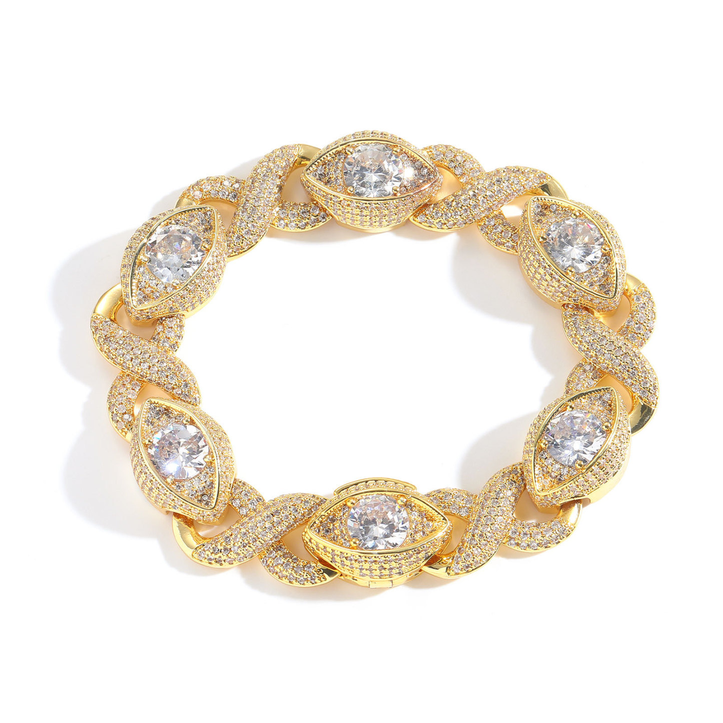 Infinity Eyes 8-shaped bracelet inlaid with zircon