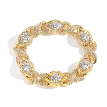Infinity Eyes 8-shaped bracelet inlaid with zircon