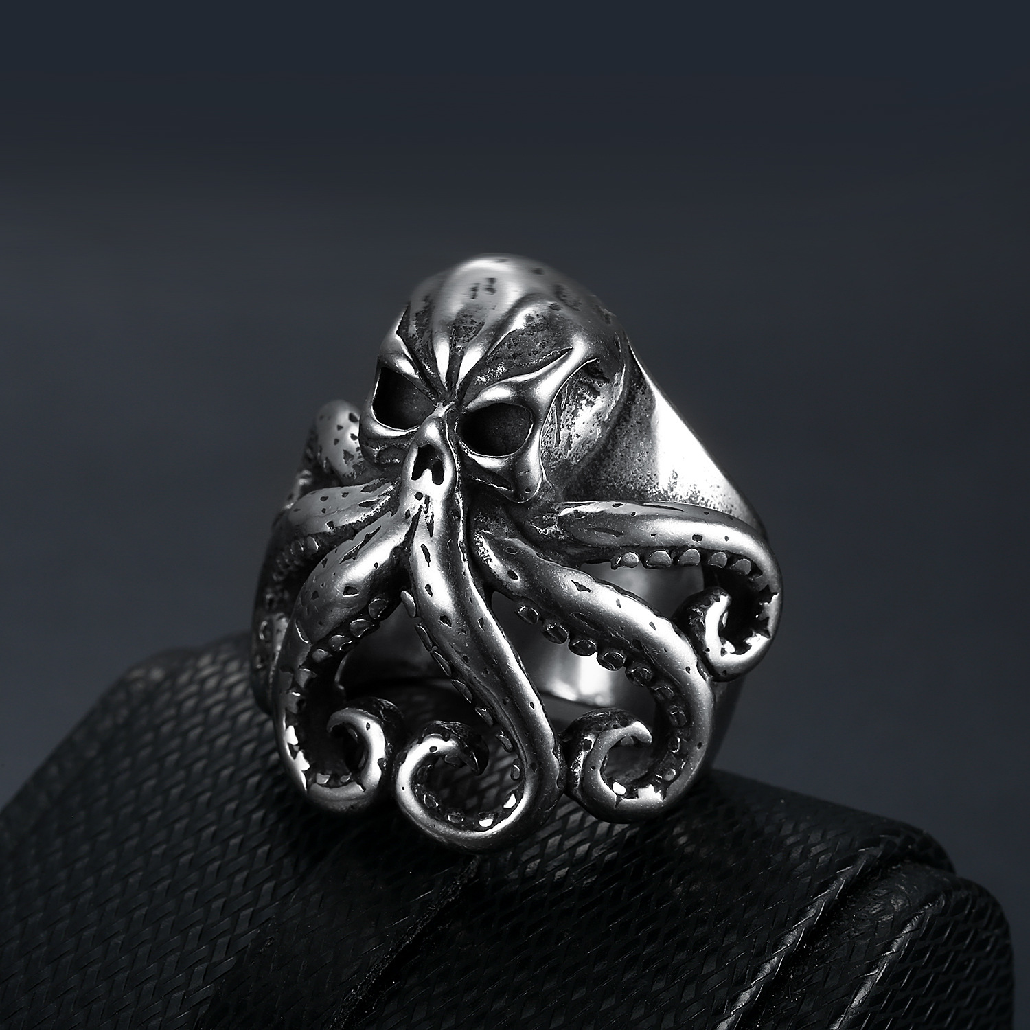 Retro Punk Octopus Ring