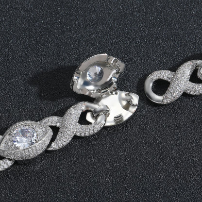 Infinity Eyes 8-shaped bracelet inlaid with zircon