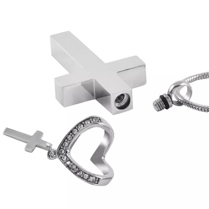 Cross necklace (can hold ashes/perfume)