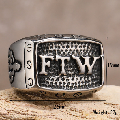 Motorcycle style FTW ring