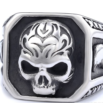 Skull Crow 925 Silver Ring