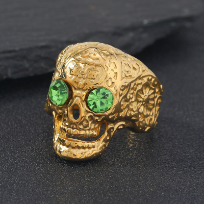 Rock skull ring