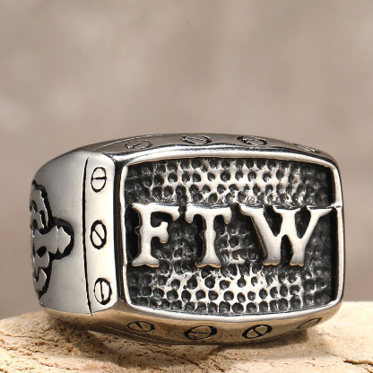 Motorcycle style FTW ring