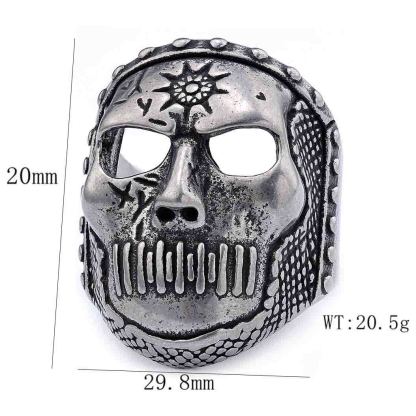 Punk Band Medal Skull Ring