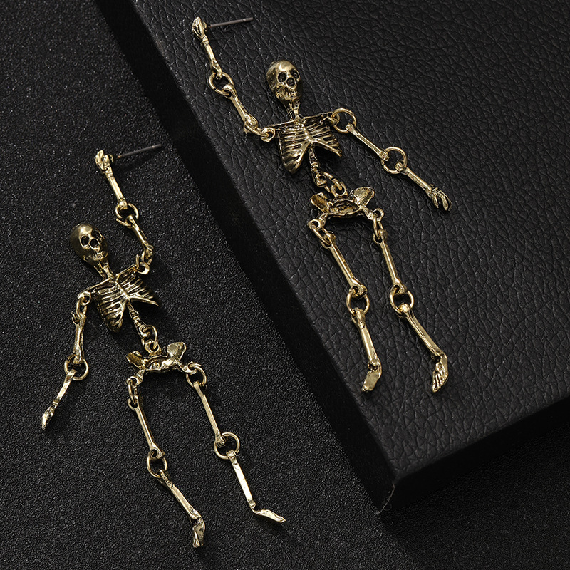 Funny skull earrings