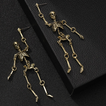 Funny skull earrings