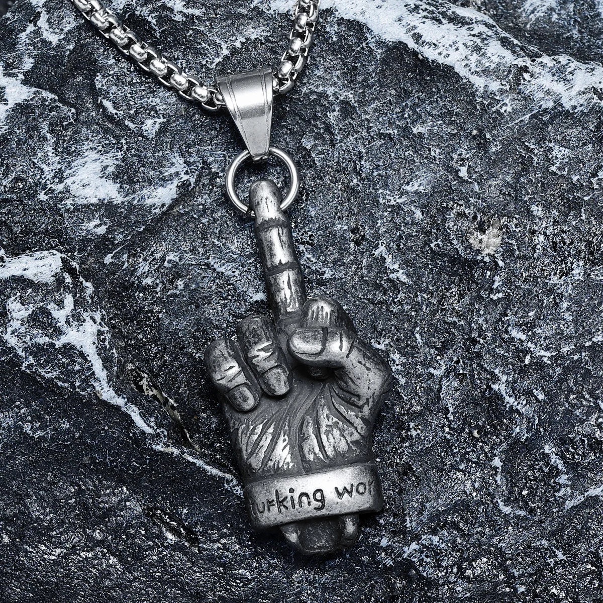 Middle Finger Necklace