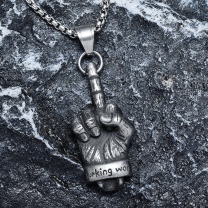 Middle Finger Necklace