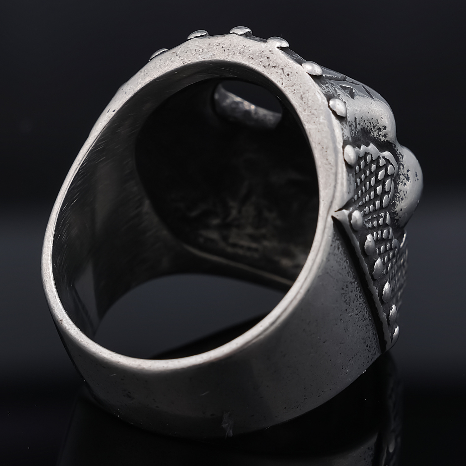 Punk Band Medal Skull Ring