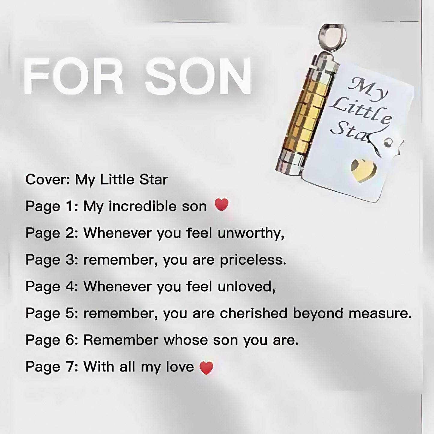 Book engraved pendant necklace