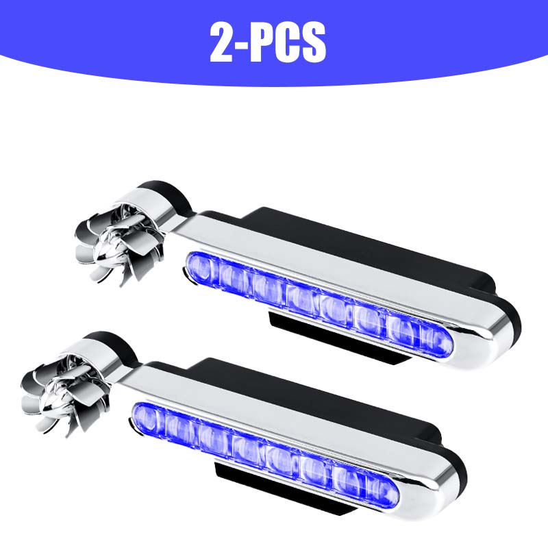 Wind-powered LED lights