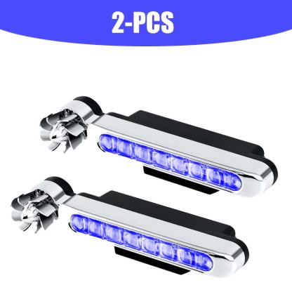 Wind-powered LED lights