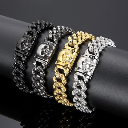 Men's skull bracelet