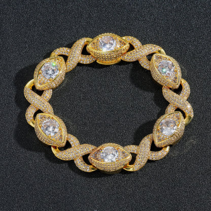 Infinity Eyes 8-shaped bracelet inlaid with zircon