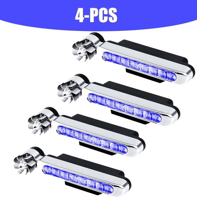 Wind-powered LED lights