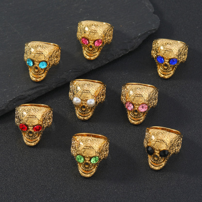 Rock skull ring
