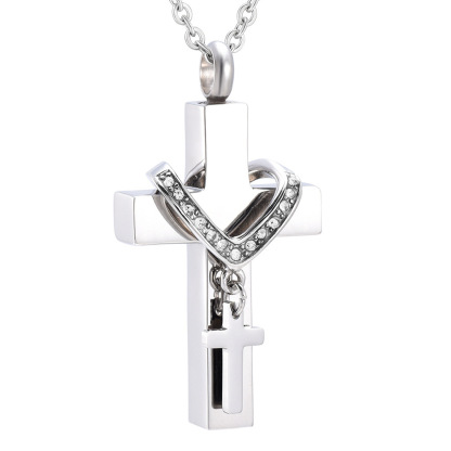 Cross necklace (can hold ashes/perfume)
