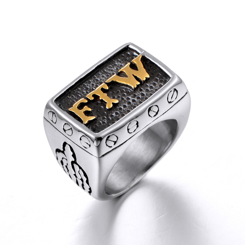 Motorcycle style FTW ring