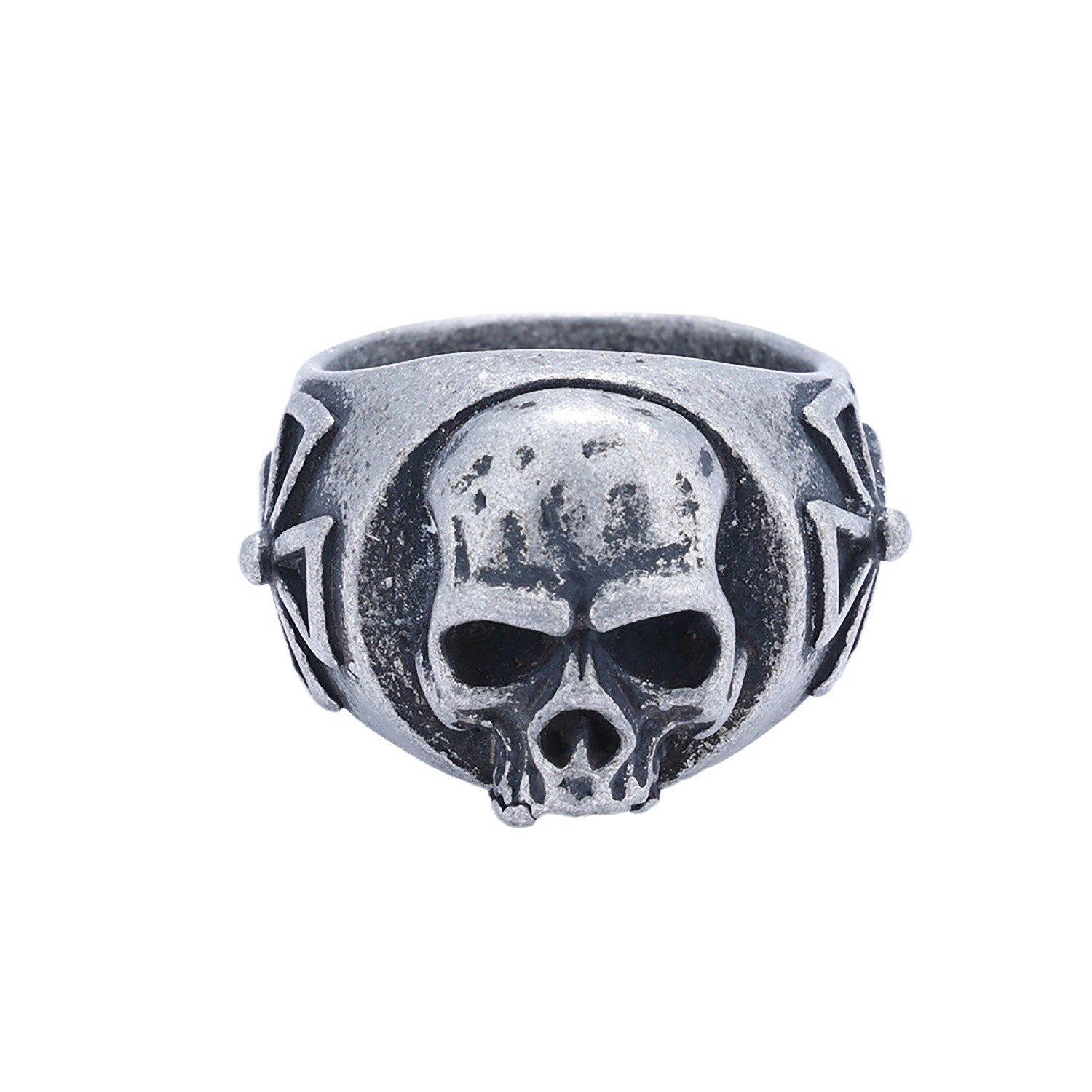 Cross skull ring