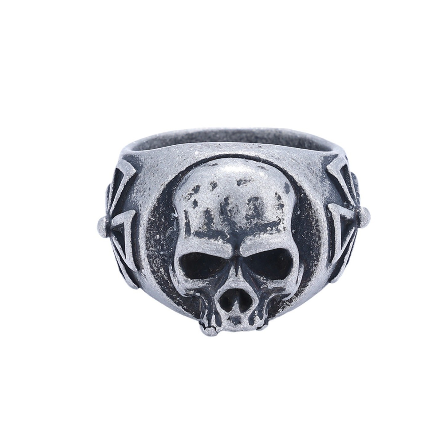 Cross skull ring