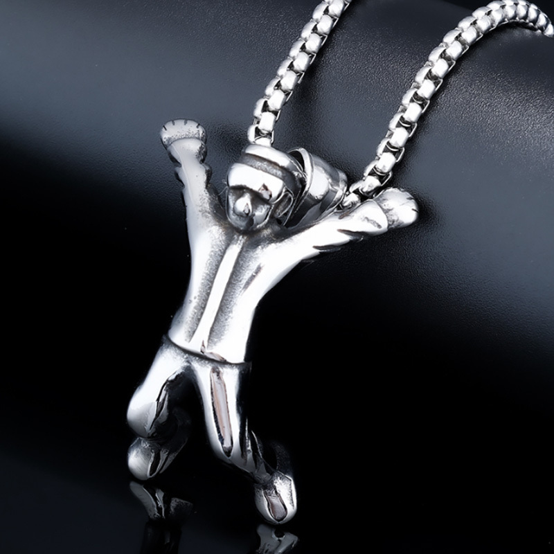Skier Pendant Necklace