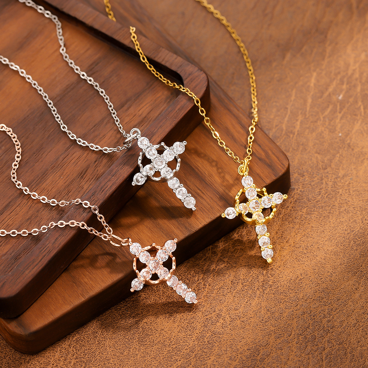  Crown Cross Necklace