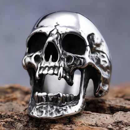 Giant zombie skull ring