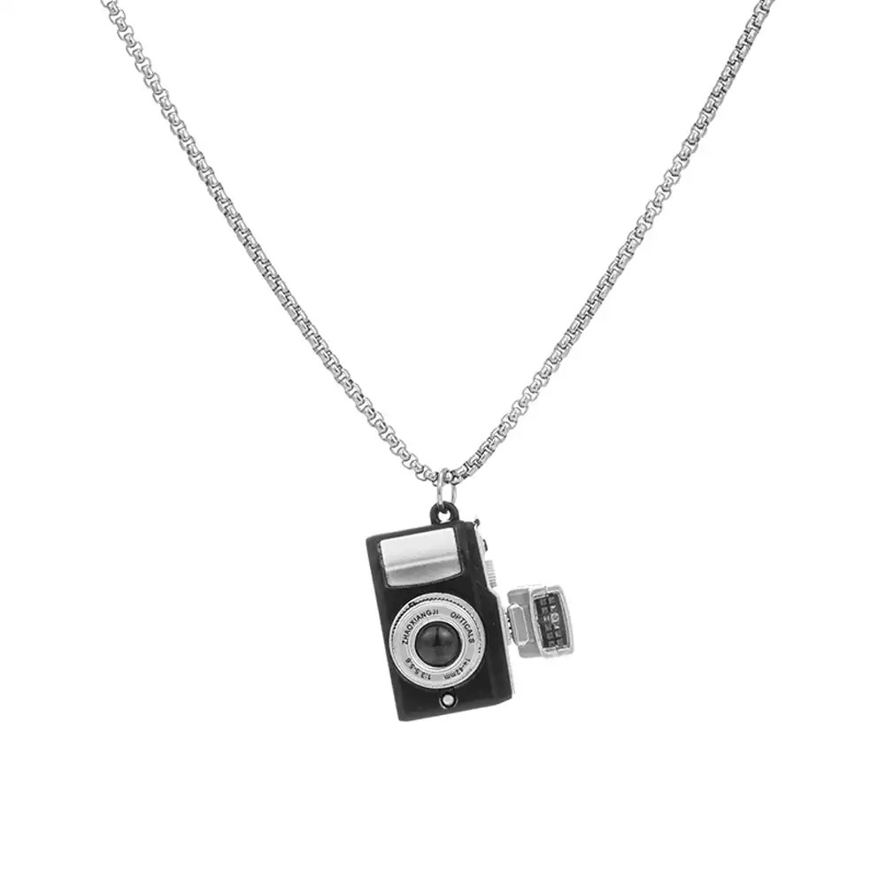 Light Up Small Camera Necklace Pendant