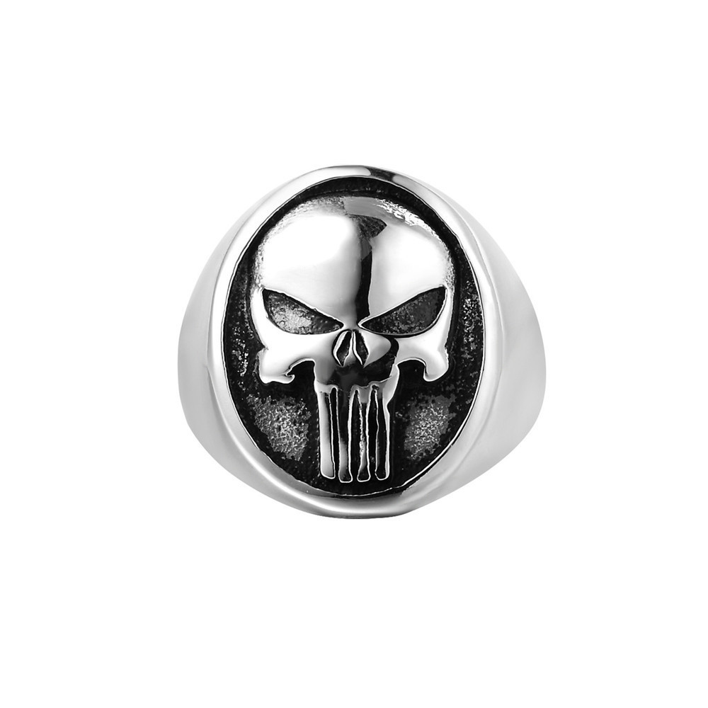 Punk Skull Men's 925 Silver Ring