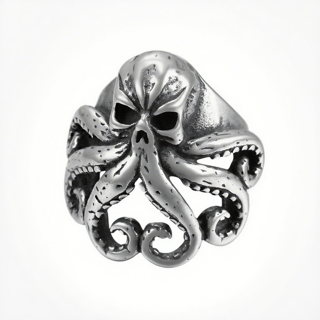 Retro Punk Octopus Ring