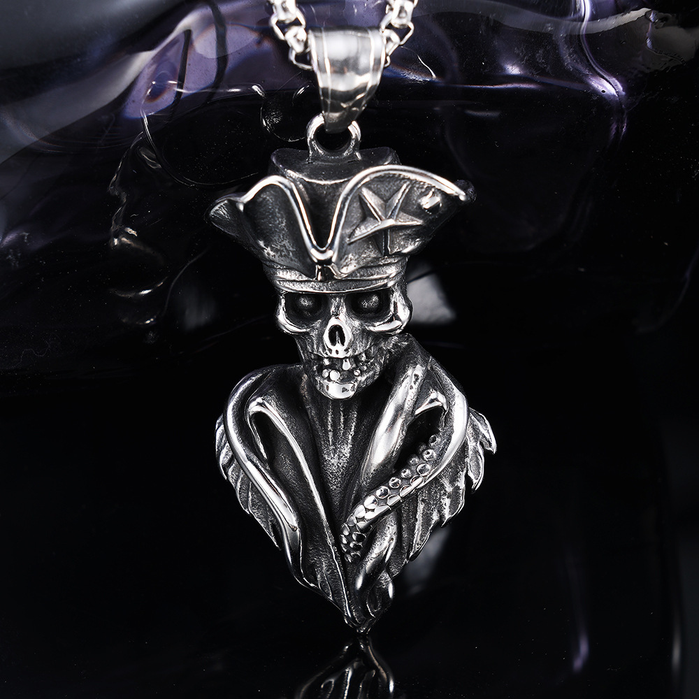 Pirate Hooded Skull Necklace