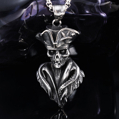 Pirate Hooded Skull Necklace