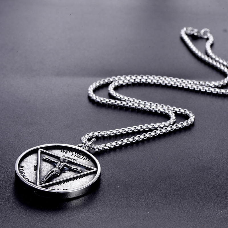 Vintage Jesus Three-pointed Star Pendant