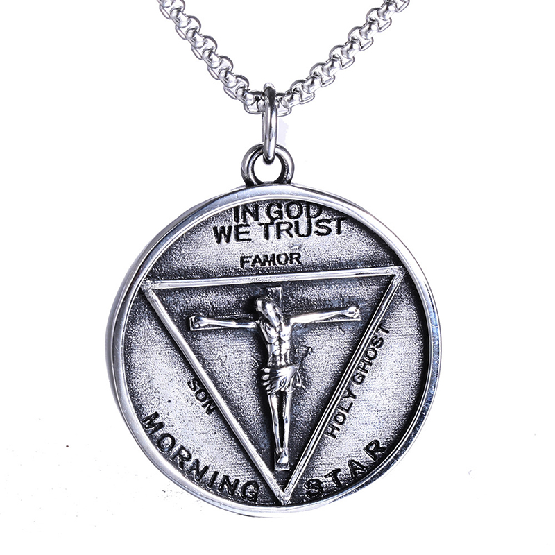 Vintage Jesus Three-pointed Star Pendant
