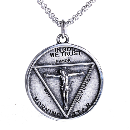 Vintage Jesus Three-pointed Star Pendant