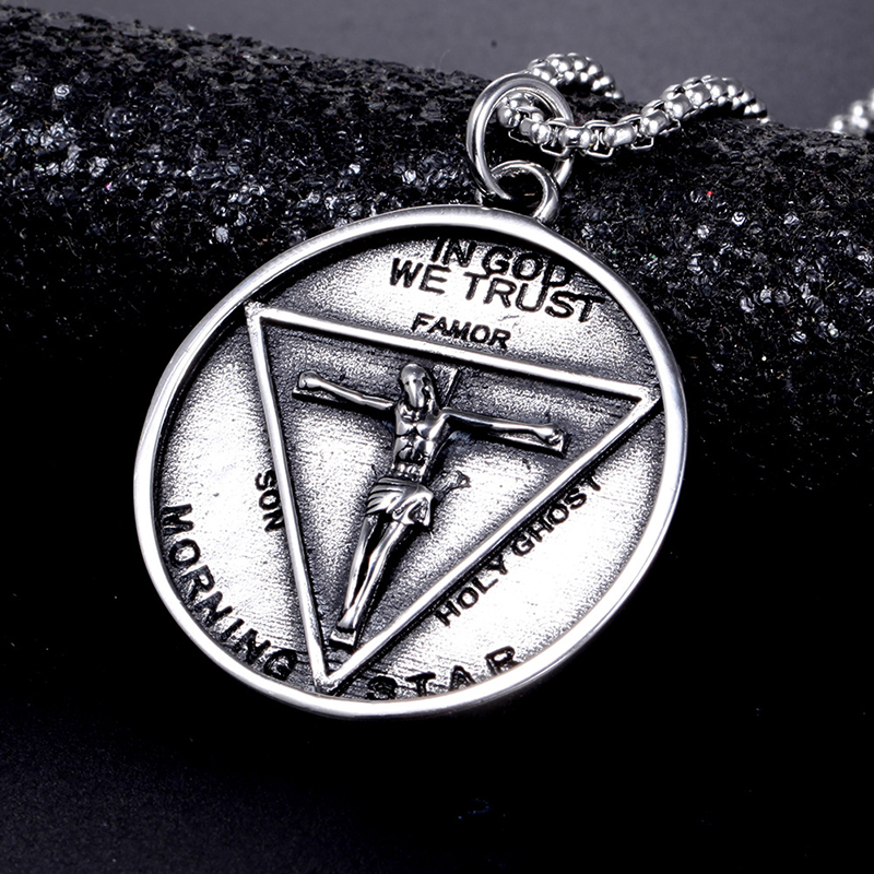 Vintage Jesus Three-pointed Star Pendant
