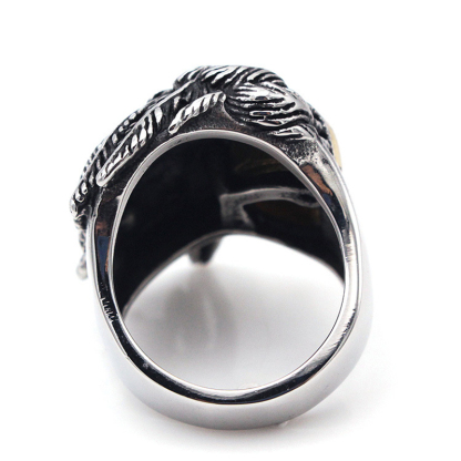 Retro men's domineering ring