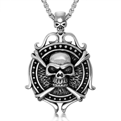 Vintage Skull Rudder Necklace